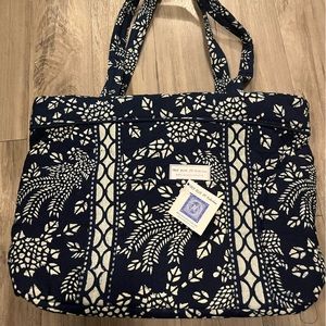 BNWT Artisan Indigo Hand-Dyed Cloth Tote - Zip Top - One of a Kind